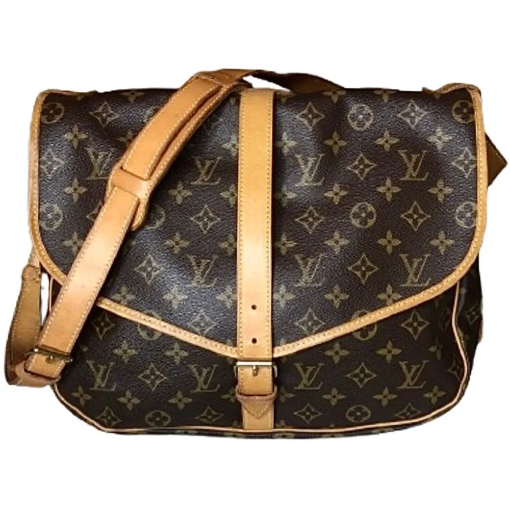 LOUIS VUITTON Saumur 35 Double Sided LV Messenger Shoulder Bag LV DUST BAG